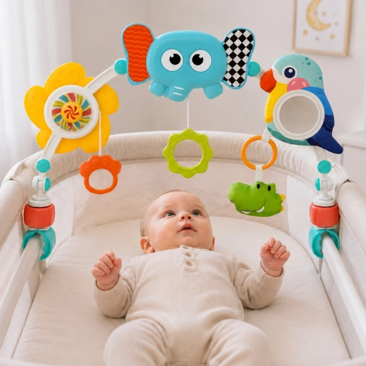 Universal attachment for crib and stroller