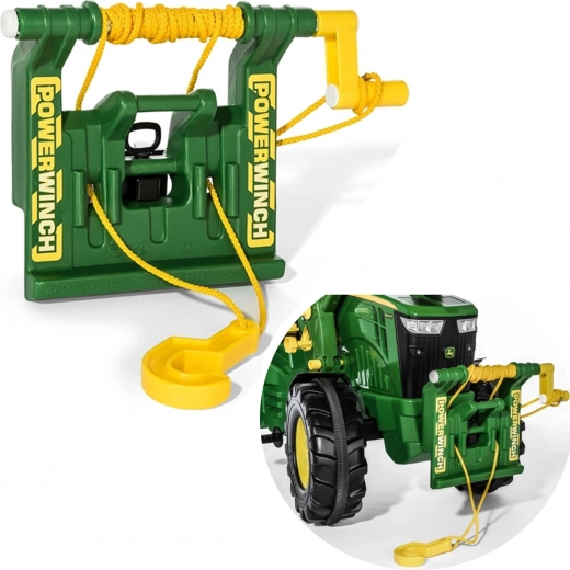 Rolly Toys vaikiška gervė JOHN DEERE, skirta vaikiškiems traktoriukams