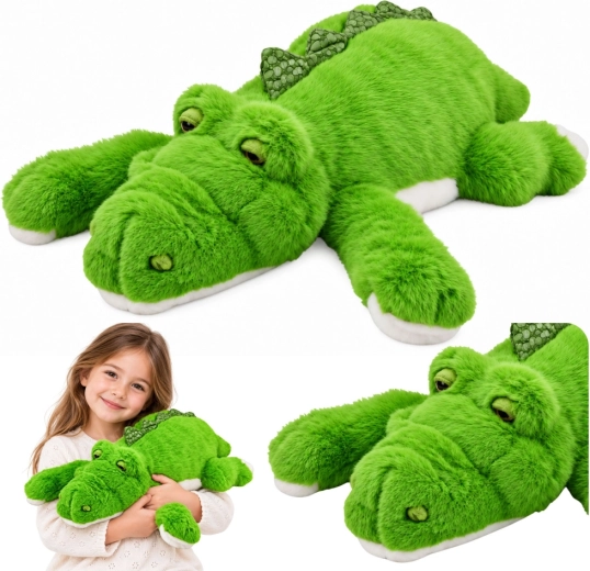 Plush Crocodile with Weighted Paws, Green, 45 cm