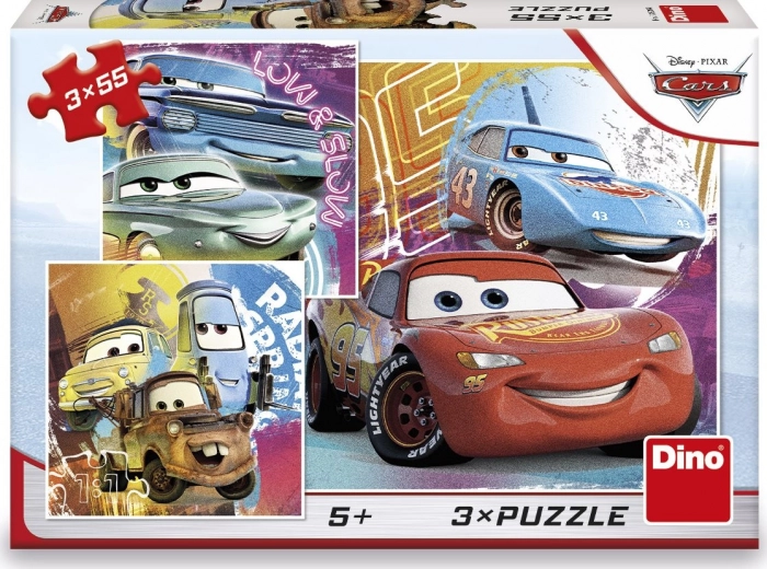 Trys skirtingi CARS paveikslėliai vienoje pakuotėje
