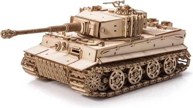 Detalus medinis Tiger M1 tanko modelis