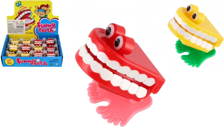 Šokinėjantys prisukami dantys 5 cm, įvairios spalvos