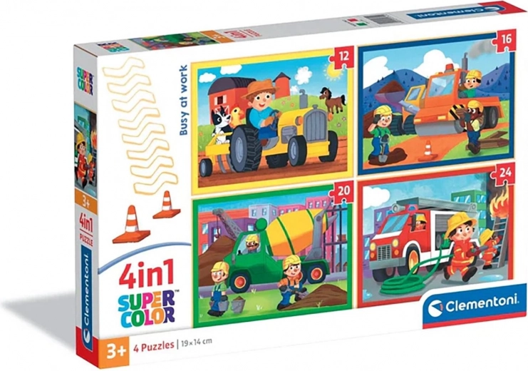 Clementoni Puzzle Busy at Work 4-in-1 (12, 16, 20 and 24 pieces)