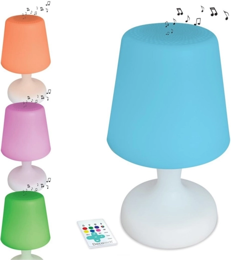 Waterproof LED Table Lamp with Bluetooth Speaker and Remote Control