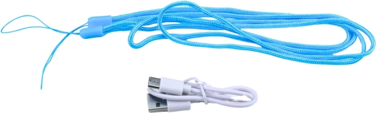 USB‑C įkrovimas ir nešiojimas ant kaklo