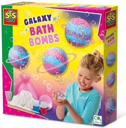 SES Creative galaxy šnypščiosios vonios bombos – kūrybinis rinkinys