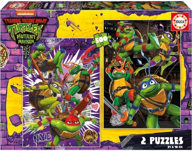 Teenage Mutant Ninja Turtles puzzle 2×500 pieces