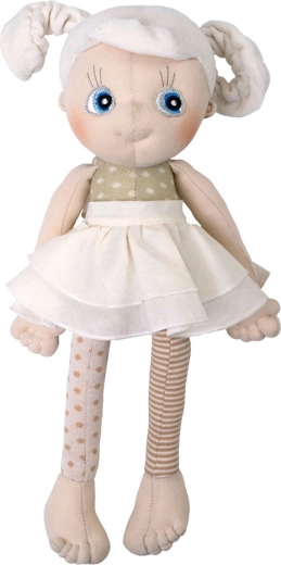 Rubens Barn EcoBuds daisy, pirmoji minkšta lėlytė iš ekologiškos medvilnės 35 cm