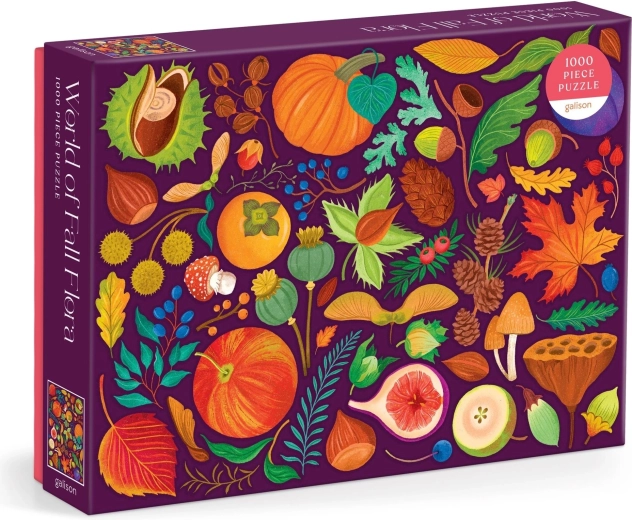 Galison Autumn Flora World Puzzle 1000 Pieces