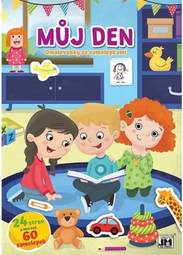 A4 Coloring Book with Stickers – My Day