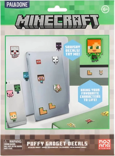 Minecraft puffy 3D vinyl stickers - 60 pcs