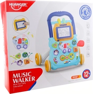 Baby walker with battery-powered activities