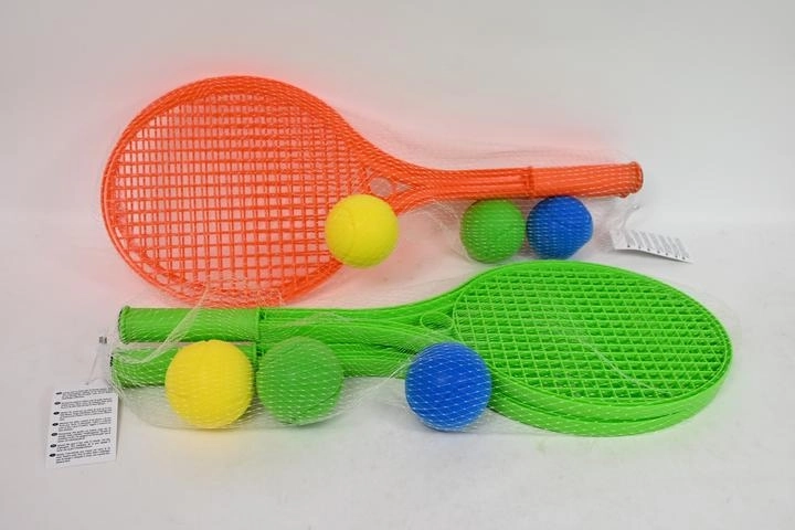Plastikinės lazdos lauko žaidimams 55 cm + 3 putplasčio kamuoliukai