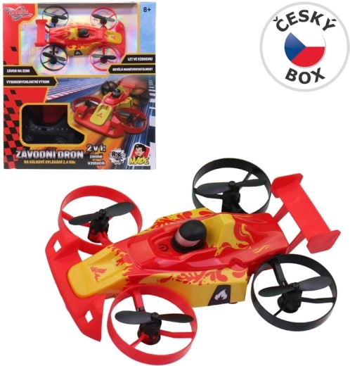MaDe lenktyninis formulės dronas 2 viename – važiuoja ir skraido