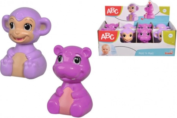 Little Monkey and Hippo Squeeze and Go Toy