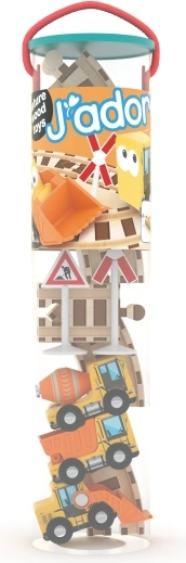 Play Set with Tracks and Construction Machines, 15 pcs