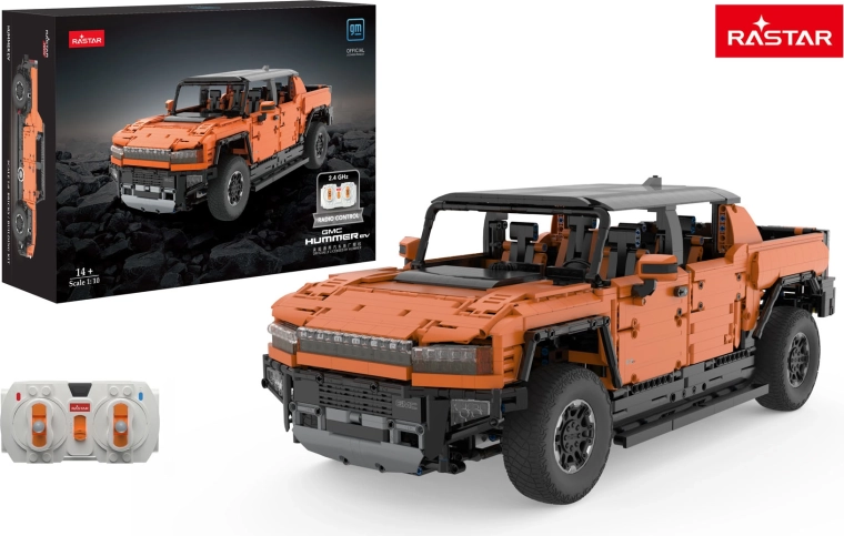 RC car building set Hummer EV 1:10 orange RASTAR