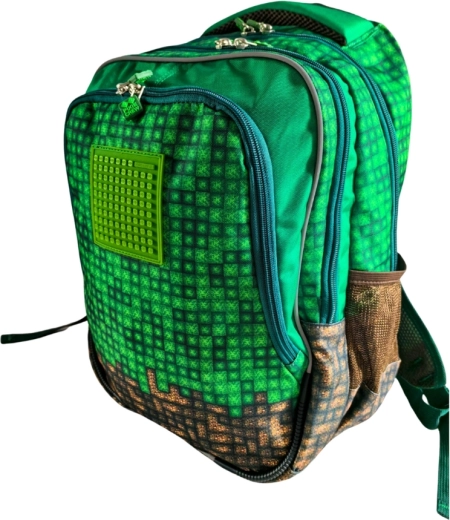 Pixie Crew Junior school backpack green Mine&Craft 100 pixels