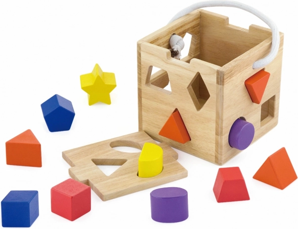 Medinė dėlionė-kubelė su formomis STUDO WOOD