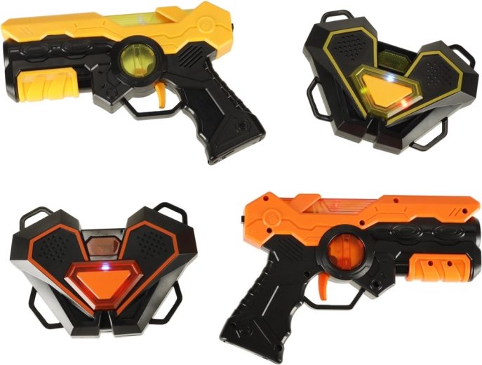 Laser tag rinkinys 2 žaidėjams – 2 pistoletai ir 2 interaktyvūs taikiniai