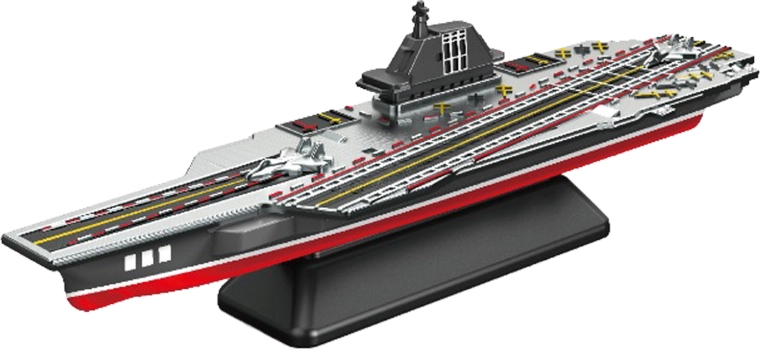 Military aircraft carrier ship III 1:64 (12.5 cm) with stand