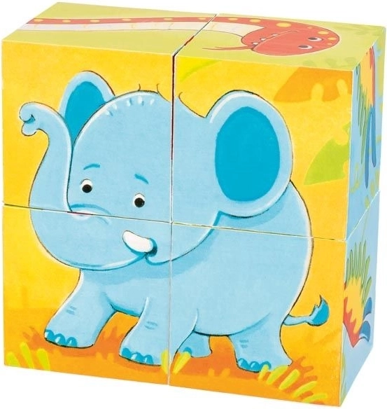 Wooden Blocks Wild Animals by GOKI