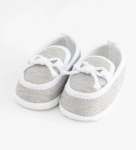 Kūdikių mokasinų tipo tapkutės New Baby pilkos 0–3 mėn.