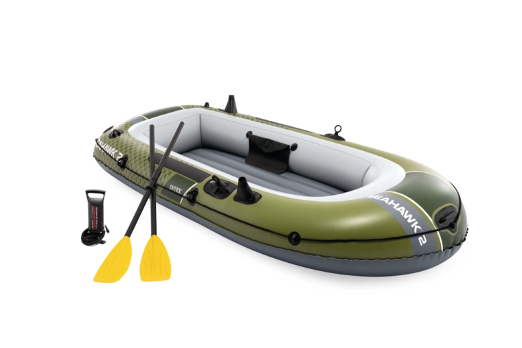 Pripučiamas valtis INTEX Seahawk 2 dviem asmenims su irklais ir pompa