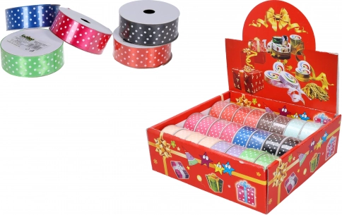 Satin Ribbon with Polka Dots 2.5 cm x 2.7 m