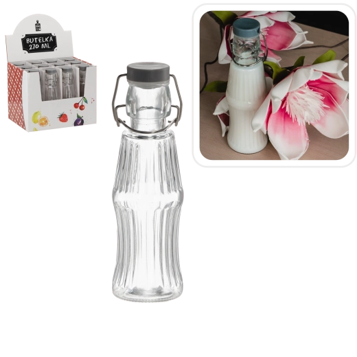 Stiklinis butelis su mechaniniu uždarymu 270 ml