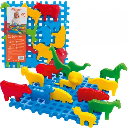 Marioinex mini ZOO gyvūnėliai – vaflinių kaladėlių konstruktorius (14 dalių)