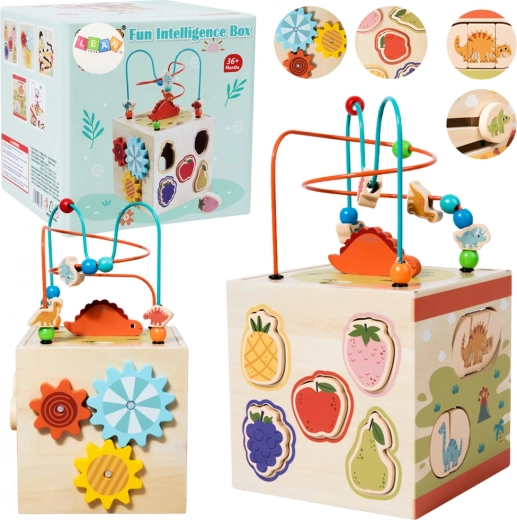 Medinis sensorinis edukacinis Montessori kubas