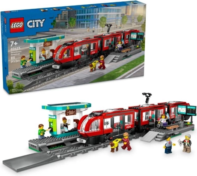 LEGO® City 60423 Tramvajus ir stotelė miesto centre