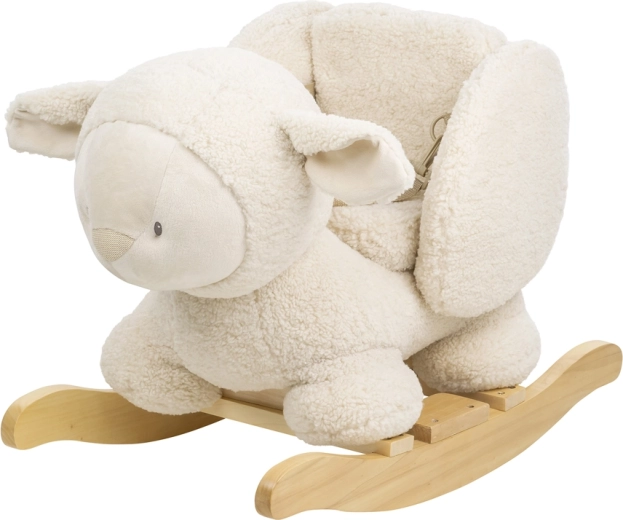 Nattou supamoji kėdutė Teddy – pliušinė avytė ecru