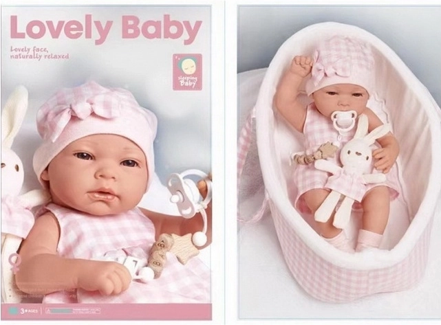 Lėlė Bobas, 38 cm, nešioklėje