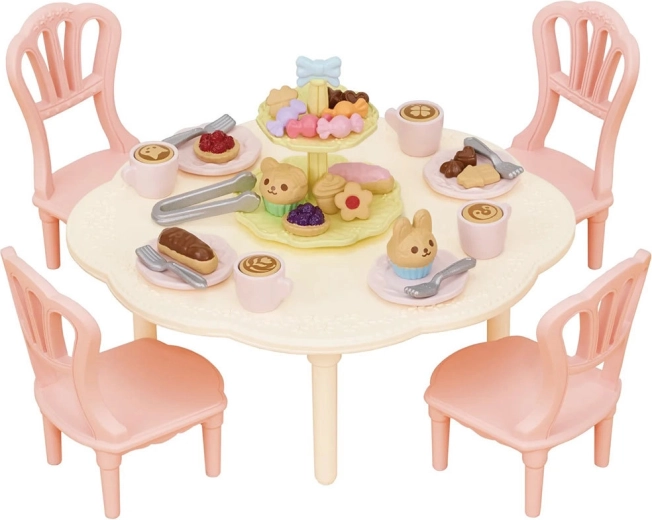 Festive table setting for four