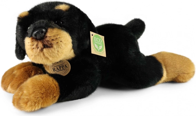 Plush dog Rottweiler lying 30 cm eco-friendly