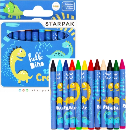 Vaškinės kreidelės Dino – 1 pakuotė