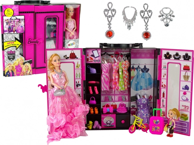 Doll with Wardrobe and Accessories