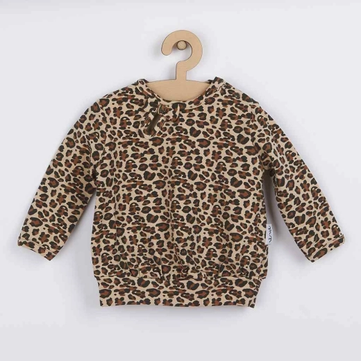 Kūdikių medvilniniai marškinėliai Nicol Mia su leopardo raštu