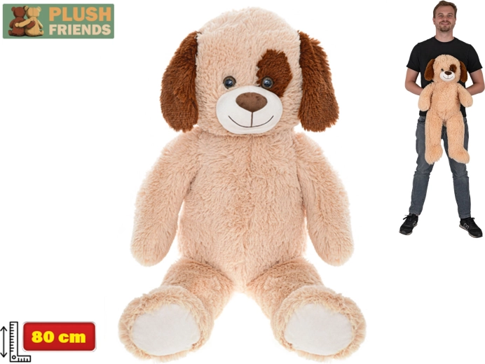 Plush Dog Plush Friends 80 cm light brown