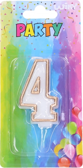 Vakarėlio žvakutė Nr. 4, auksinė