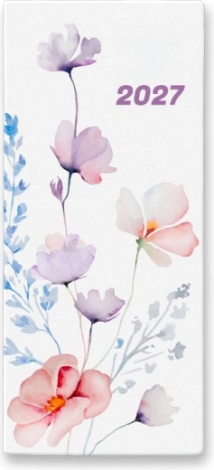 Mėnesinis kalendorius-darbotvarkė Flowers 2027 PVC dėkle