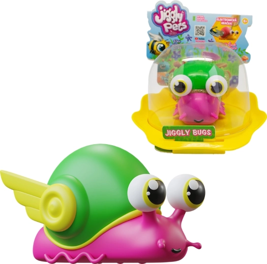 Interactive Pink Snail Jiggly Bugs