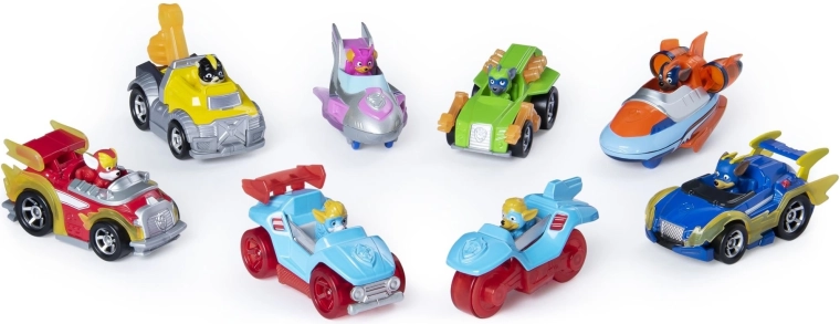 8 transporto priemonės su Paw Patrol herojais