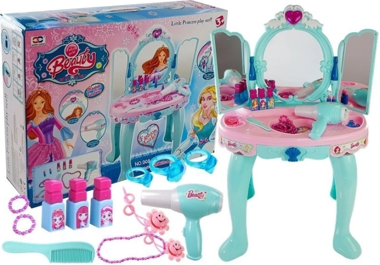 Vanity Table Beauty Set with Mirror and Lights