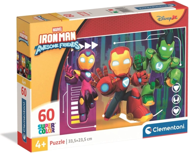 Dėlionė „Iron Man“ ir nuostabūs draugai, 60 dalių CLEMENTONI