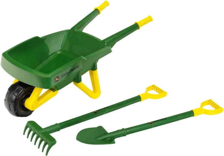 John Deere Children's Garden Set with Wheelbarrow, Shovel and Rake