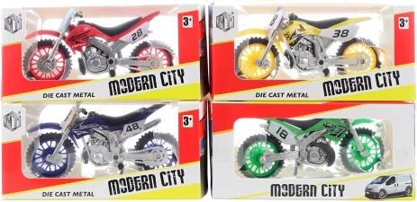 Metalinė motociklo figūrėlė dėžutėje – 1 vnt.