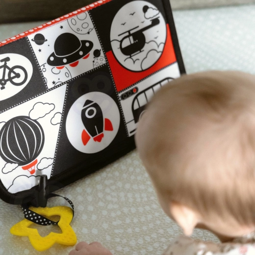 Mirror and high contrast for tummy time
